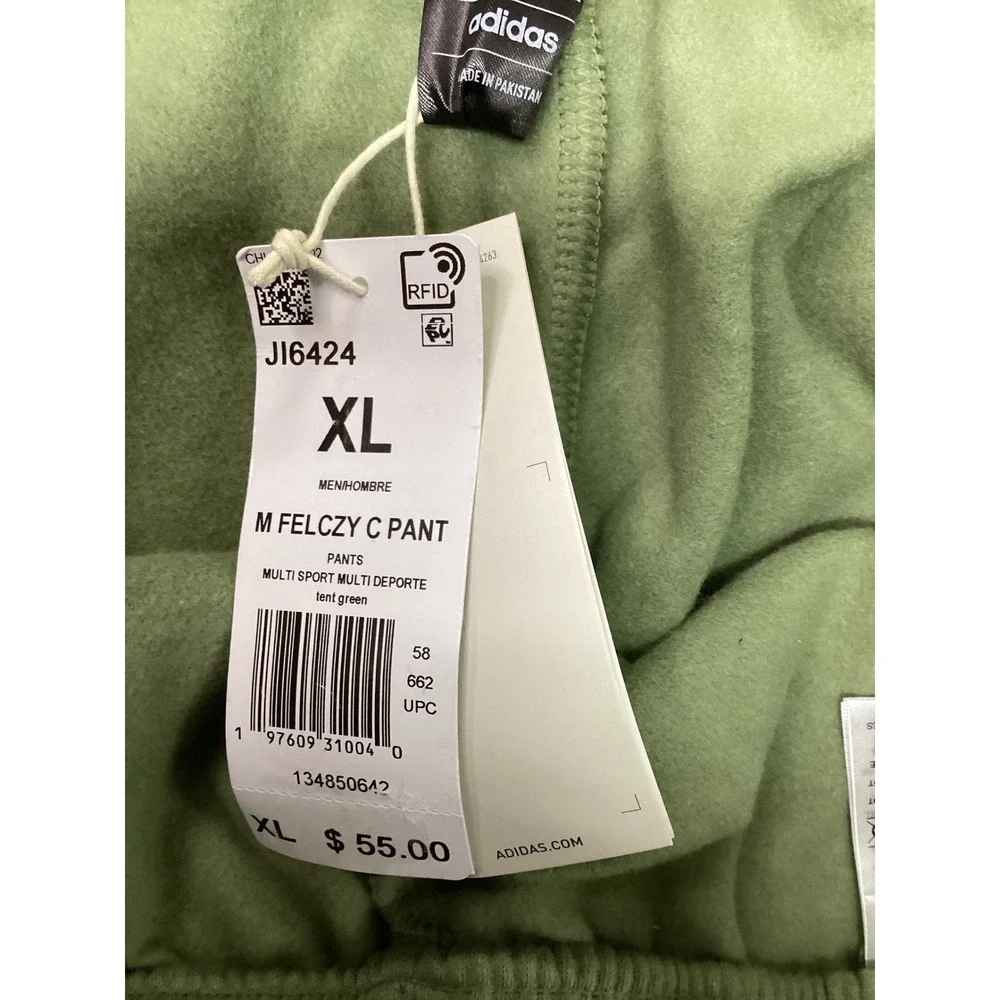 Adidas Mens M‎ Felczy C Pant Tent Green Cargo Fleece Joggers XL JI6424 NEW